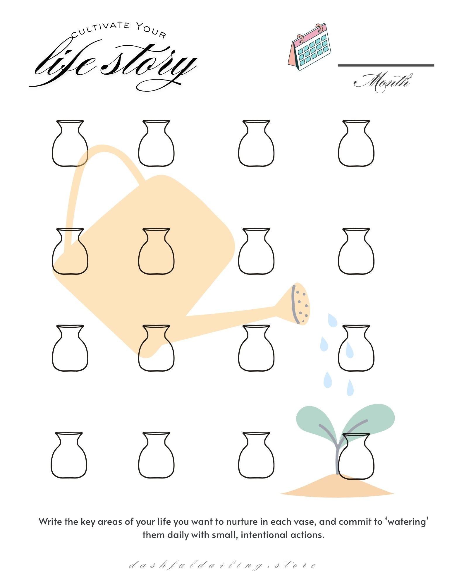 Self Care Worksheet- Cultivate Your Life